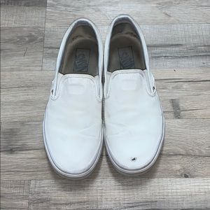 White Slip-on Vans